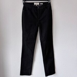 Lafayette 148 New York Thompson Black Denim Jeans Women's Sz 0 Career Minimalist